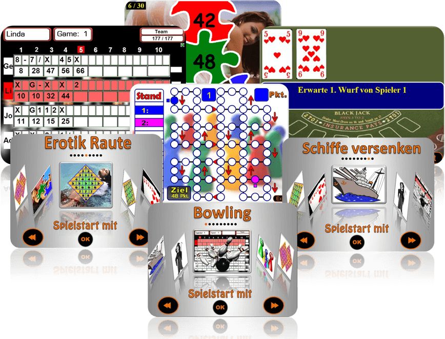 Spieleauswahl der Scoring-Software