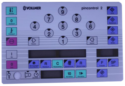 Vollmer Bedienfeldfolie Grau gestreift Pincontrol 2 ohne Starttaste