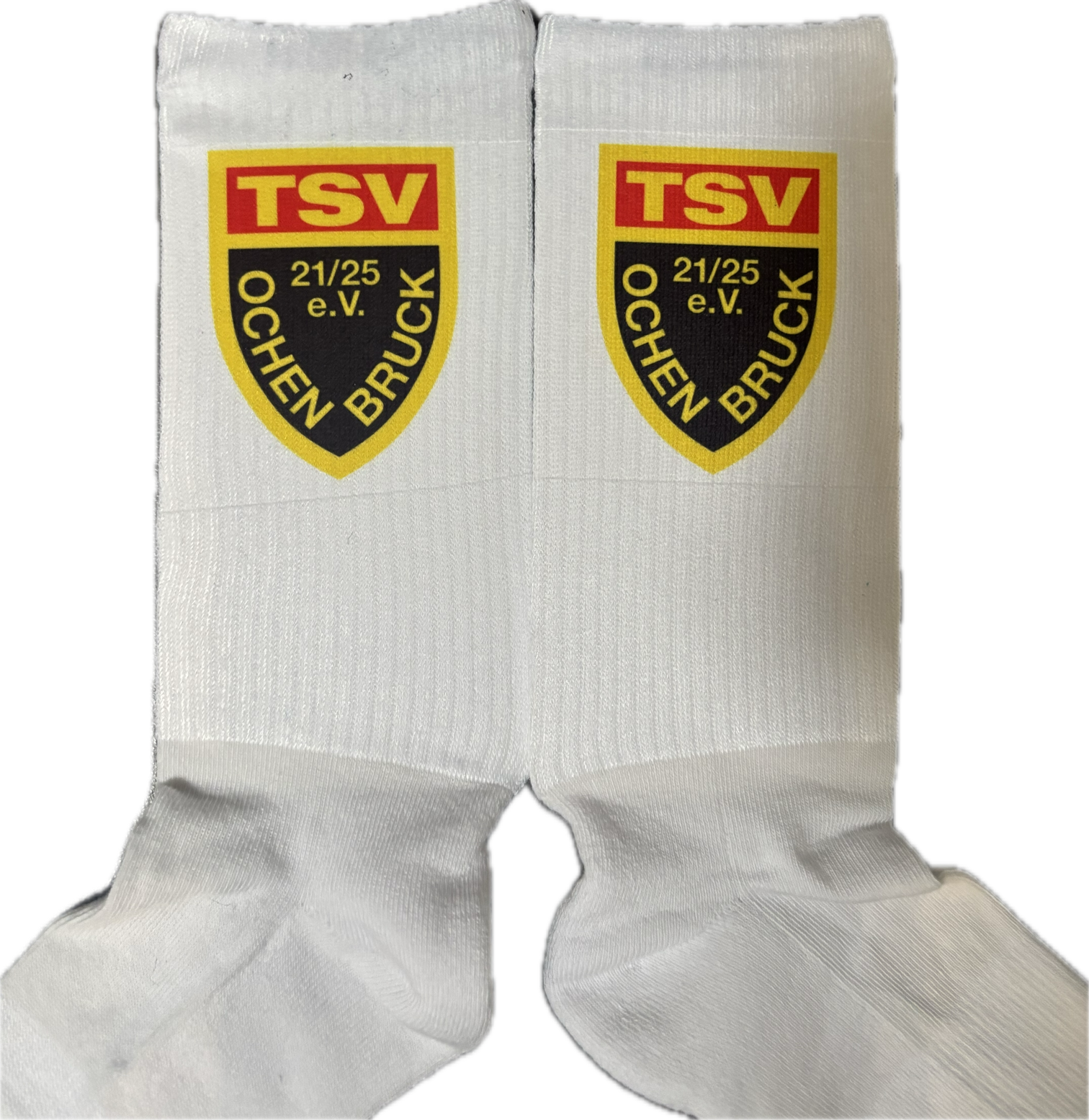 Socken / Sportsocken weiß bedruckt mit Logo oder Bild