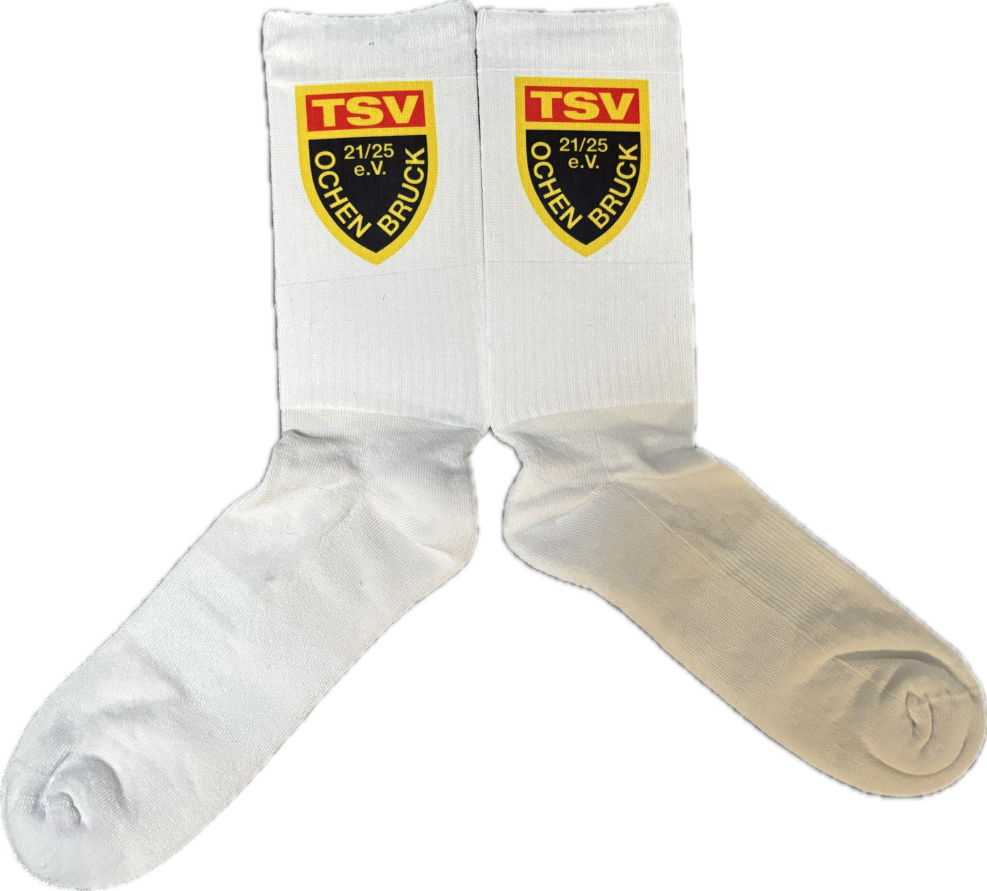 Socken / Sportsocken weiß bedruckt mit Logo oder Bild